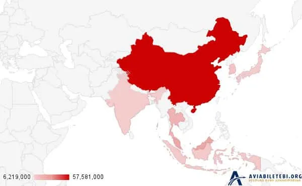 10 აზიის ქვეყანა, სადაც ყველაზე ხშირად სტუმრობენ