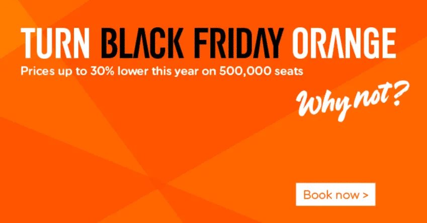 EasyJet BLACK FRIDAY SALE: 500 000 ავიაბილეთი 30% ფასდაკლებით!