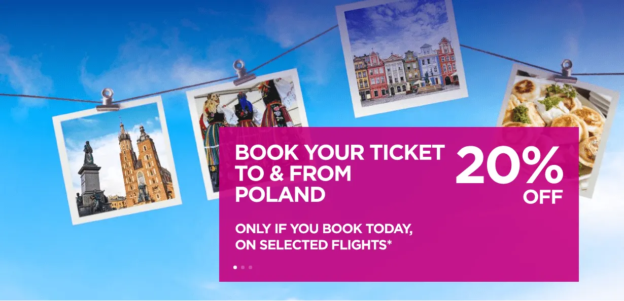 WizzAir: 20% ფასდაკლება პოლონეთის მიმართულებით!