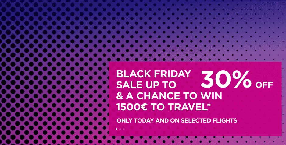 WizzAir შავი პარასკევი: -30% ფასდაკლება შერჩეულ ფრენებზე