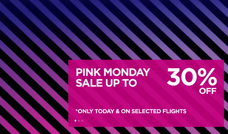 ვარდისფერი ორშაბათი - 30% ფასდაკლება ფრენებზე ქუთაისიდან მხოლოდ დღეს!