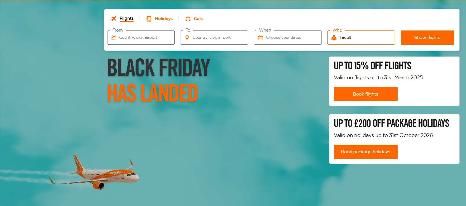  easyjet - იზიჯეტი: ​​BLACK FRIDAY  კიდევ რამდენიმე დღე! 