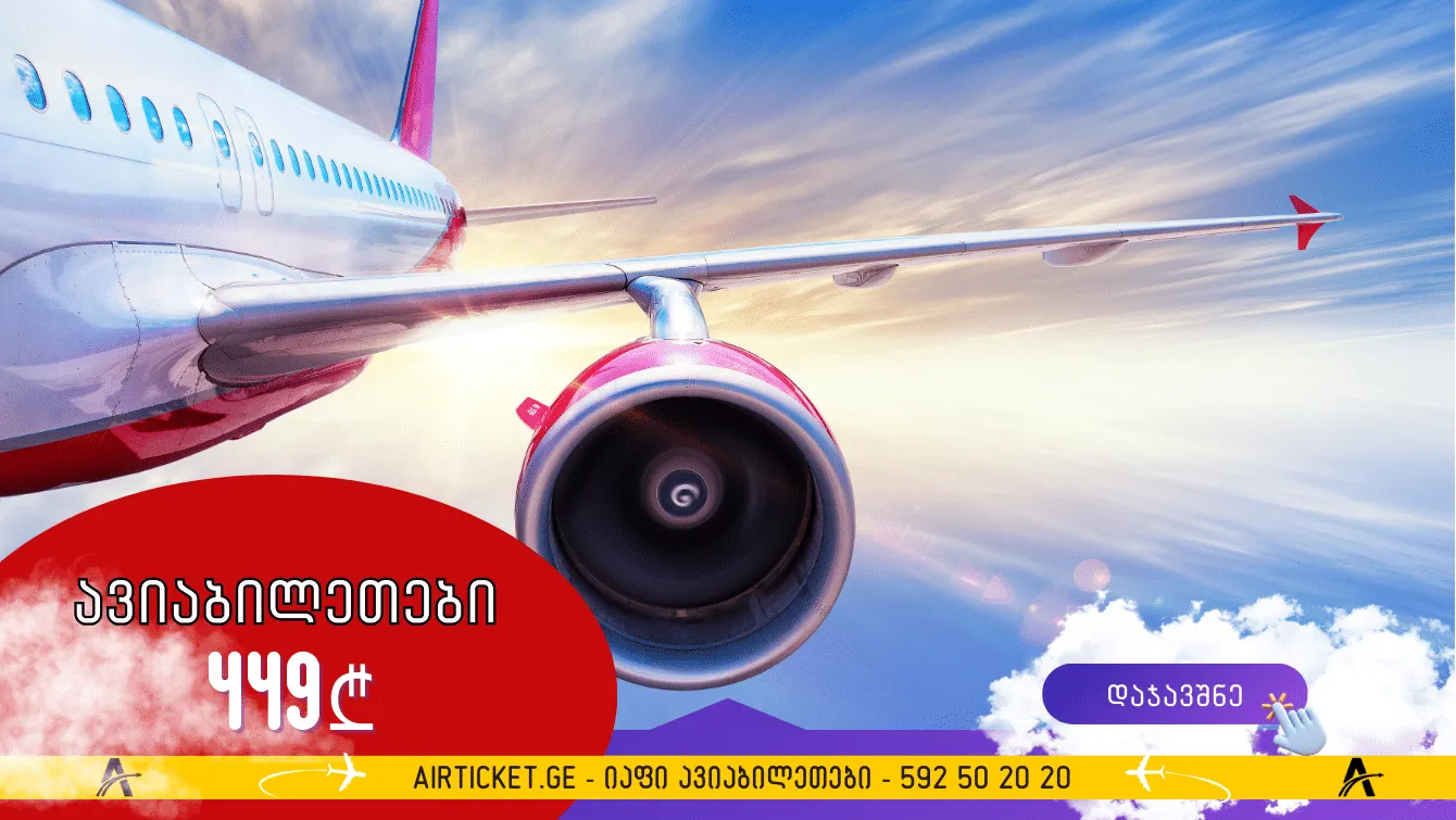 თურქეთის ავიახაზები: ფასდაკლება ყველა მიმართულებით 449 ლარიდან