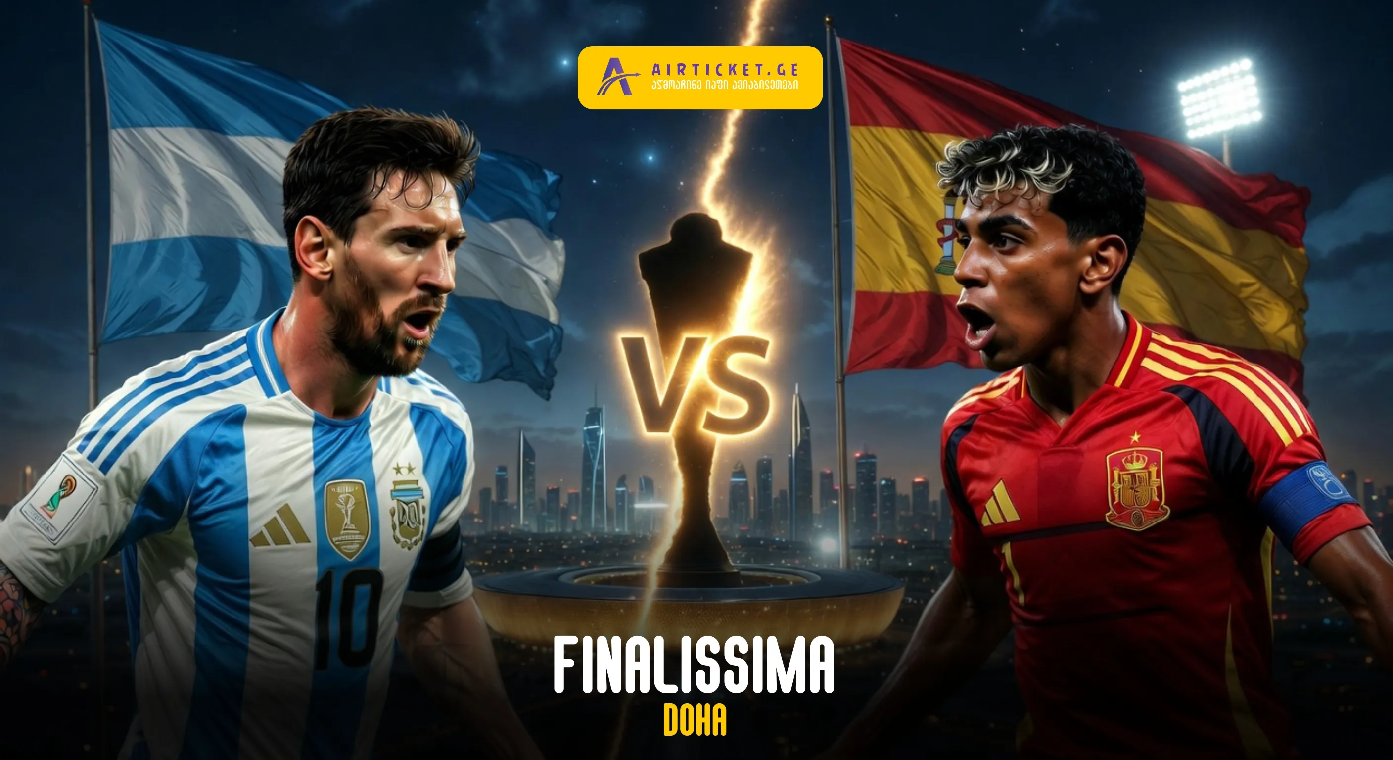 ჩემპიონთა ჯახი ყატარში: არგენტინა vs ესპანეთი (Finalissima 2026)