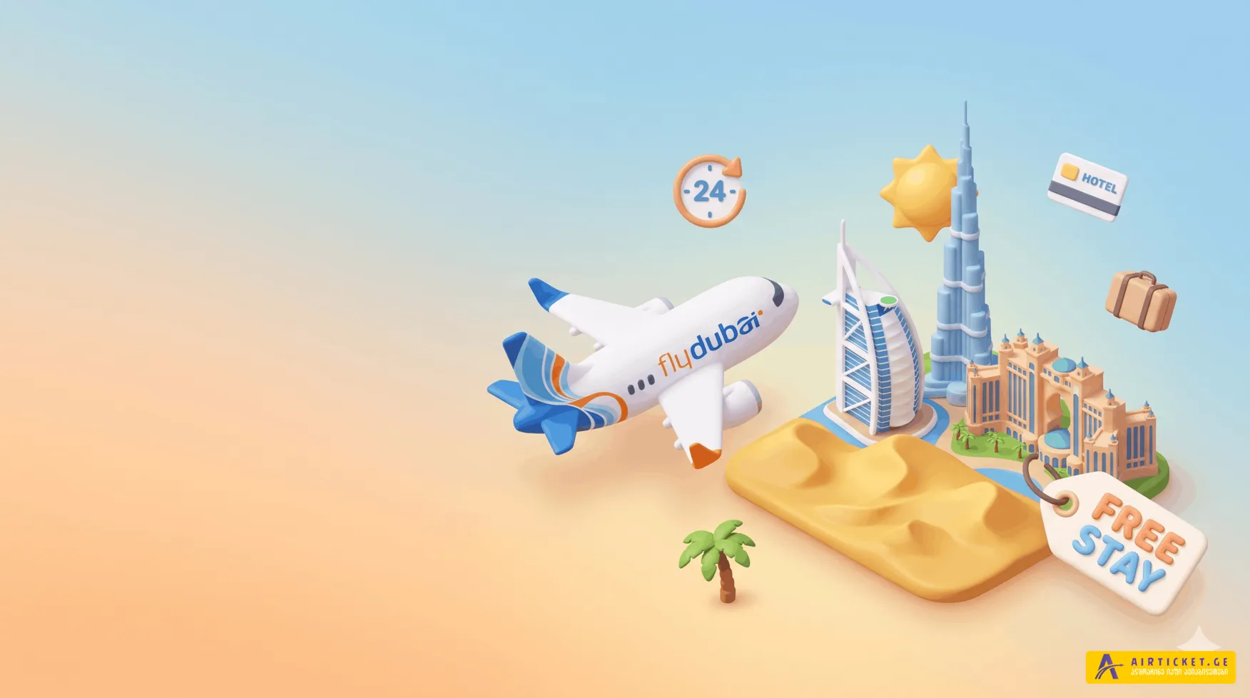 უფასო სასტუმრო დუბაიში! Flydubai ხანგრძლივ ტრანზიტს დაუვიწყარ მოგზაურობად აქცევს